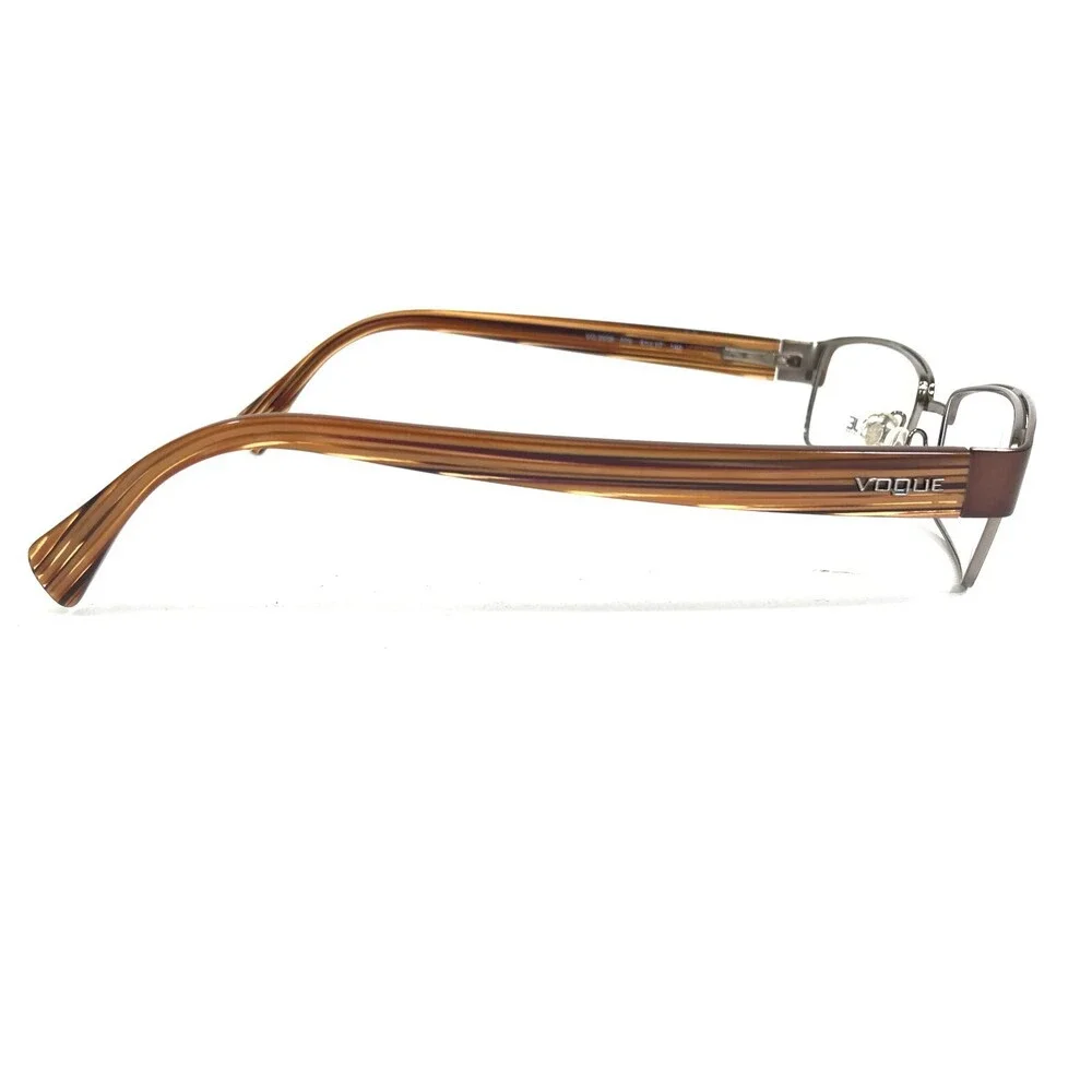 Vogue Eyeglasses Frames VO3558 775 Brown Rectangular Wood Grain 51-17-140